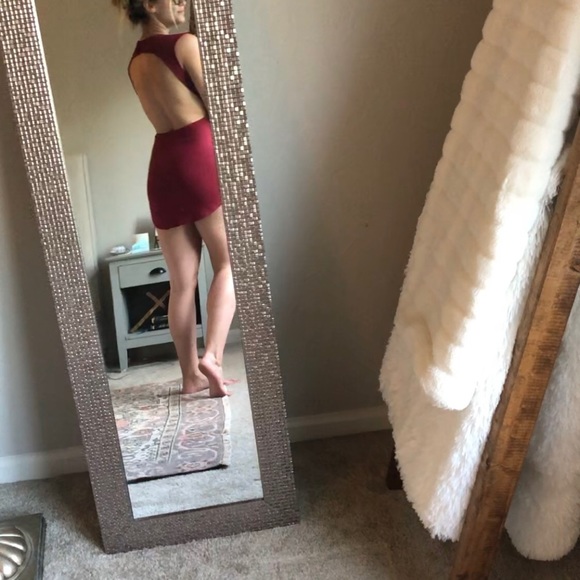 Maroon Going out Dress - Picture 5 of 6